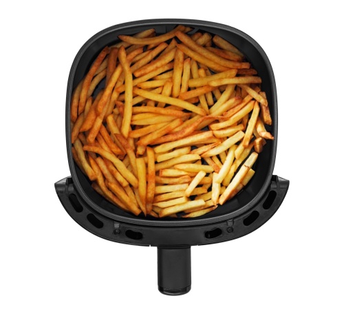 Koš fritézy TESLA AirCook Q40 s hranolky uvnitř