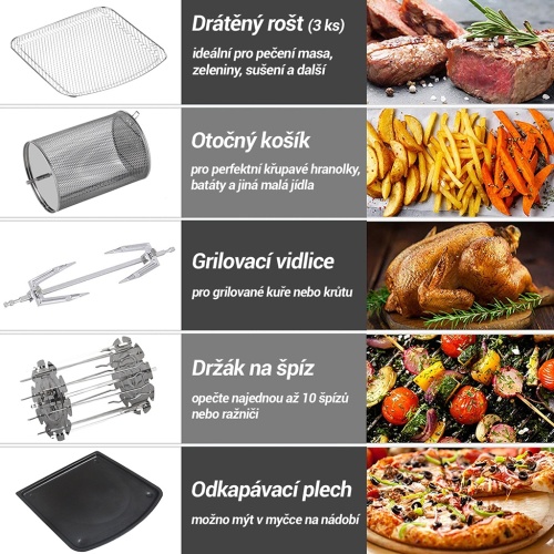 Příslušenství pro TESLA AirCook & Grill QG800 WiFi a jeho použití