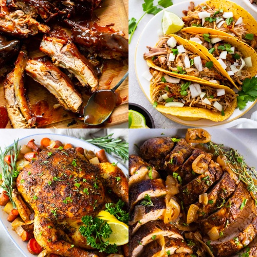 Vyobrazení hotových jídel z TESLA SlowCook S500