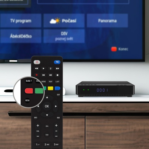 TESLA HYbbRID TV TH210 s funkcí červeného tlačítka - HbbTV