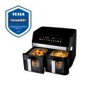 TESLA AirCook DualZone Q787 XXL Deluxe - multifunkční duální digitální horkovzdušná fritéza 2v1
