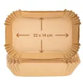 TESLA AirCook QB2065 - papírová forma pro horkovzdušnou fritézu 22 x 14 cm (100 ks)