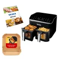 TESLA AirCook DualHeat QD464 XXL - multifunkční duální digitální horkovzdušná fritéza, s kosmetickou vadou