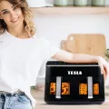 TESLA AirCook DualZone Q460 XXL - multifunkční duální digitální horkovzdušná fritéza, poškozený obal