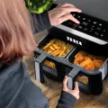 TESLA AirCook DualZone Q460 XXL - multifunkční duální digitální horkovzdušná fritéza