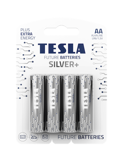 Levně TESLA SILVER+ AA - alkalická baterie LR06, jednorázová, 4ks