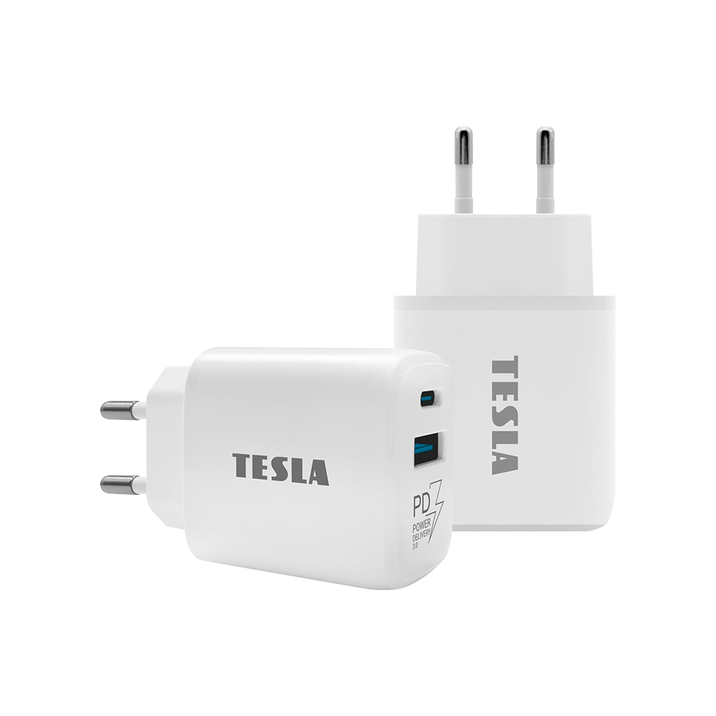 Levně TESLA Power Charger T220 - duální rychlonabíječka 25 W (TPRCHRT2201WHT)