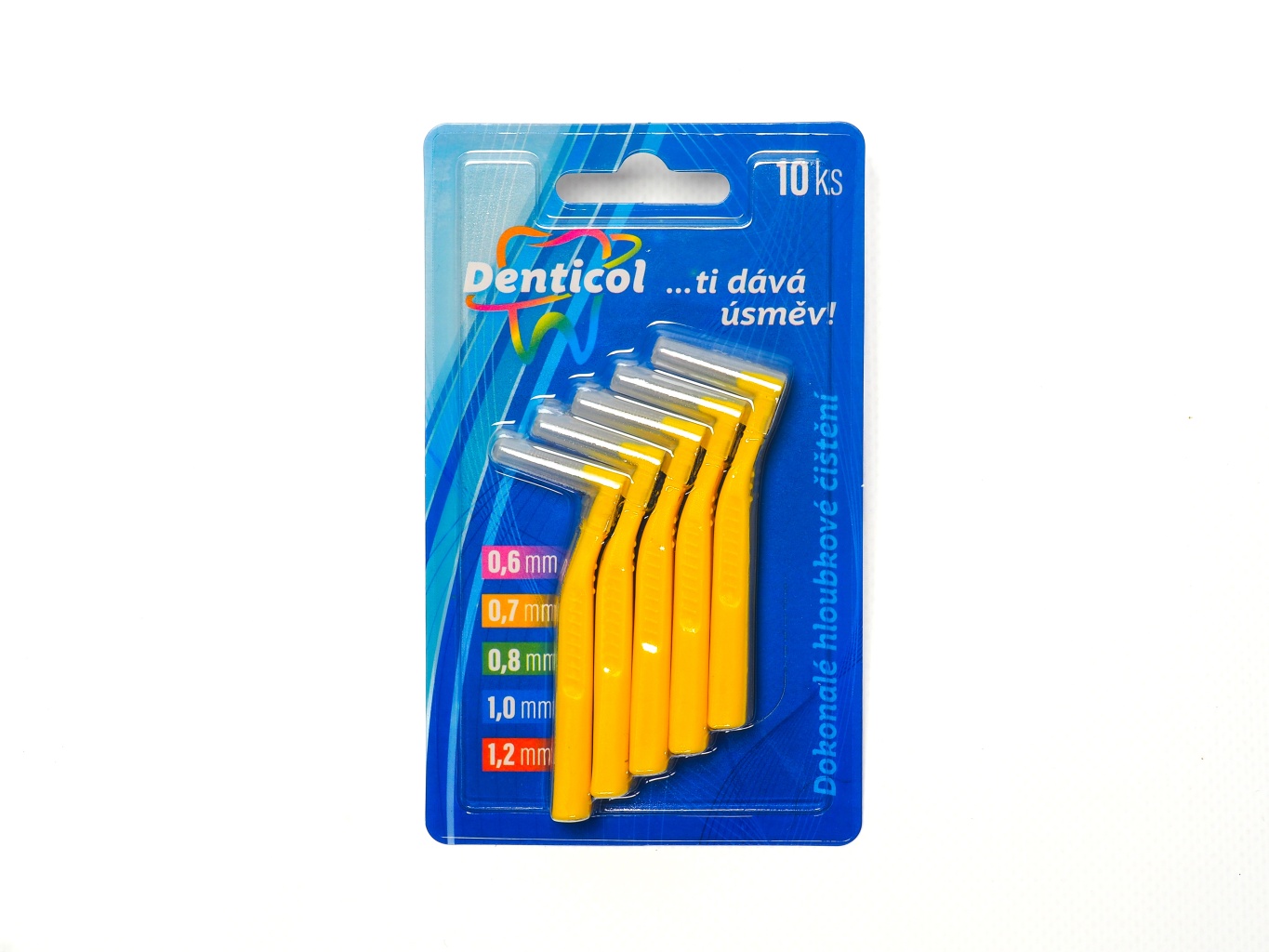 Levně Denticol Z01 vel. 0,7 mm - mezizubní kartáček zahnutý, 10ks