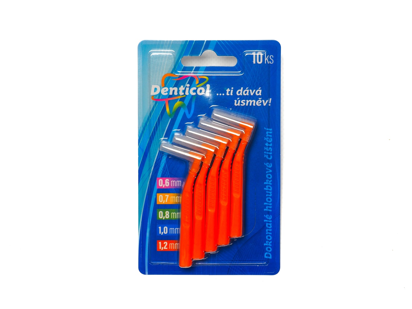 Levně Denticol Z01 vel. 1,2 mm - mezizubní kartáček zahnutý, 10ks