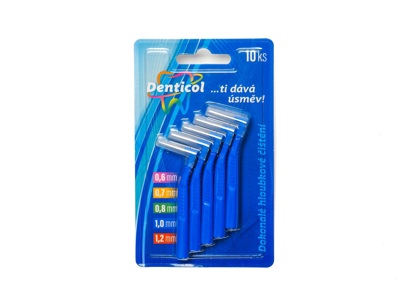 Levně Denticol Z01 vel. 1 mm - mezizubní kartáček zahnutý, 10ks