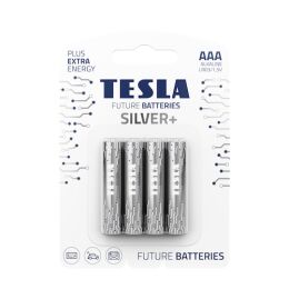 TESLA SILVER+ AAA - alkalická baterie LR03, jednorázová, 4ks