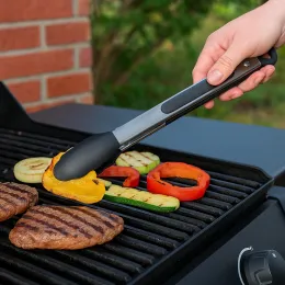 TESLA - multifunkční kuchyňské a grilovací kleště (nerez/silikon)