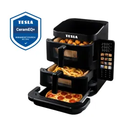 TESLA AirCook TrioZone Q636 XXL - multifunkční třízónová digitální horkovzdušná fritéza, zánovní