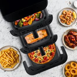 TESLA AirCook TrioZone Q636 XXL - multifunkční třízónová digitální horkovzdušná fritéza, zánovní