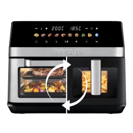 TESLA AirCook DualZone Q787 XXL Deluxe - multifunkční duální digitální horkovzdušná fritéza 2v1