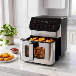 TESLA AirCook DualHeat QD65 XXL - multifunkční duální digitální horkovzdušná fritéza, rozbaleno