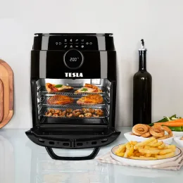 TESLA AirCook & Grill QG800 WiFi - multifunkční digitální horkovzdušná fritéza s grilem, zánovní