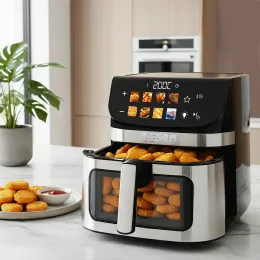 TESLA AirCook DualHeat QD73 XXL - multifunkční digitální horkovzdušná fritéza, s kosmetickou vadou