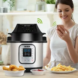 TESLA EliteCook K70 WiFi Duo - multifunkční elektrický tlakový hrnec a horkovzdušná fritéza