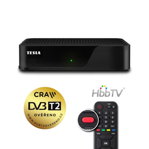 TESLA HYbbRID TV T200 - DVB-T2 set-top box s HbbTV, zánovní