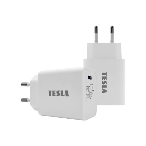 TESLA Power Charger T100 - rychlonabíječka 20 W PD 3.0/PPS (bílá barva)