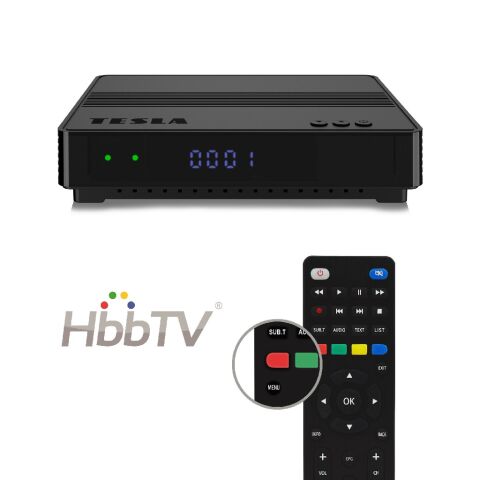 TESLA HYbbRID TV TH210 - set-top box s HbbTV, rozbaleno