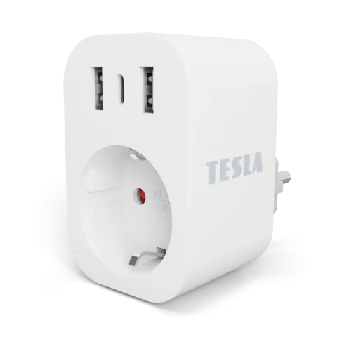 TESLA Smart Plug SP300 3 USB - chytrá zásuvka s USB porty, poškozený obal