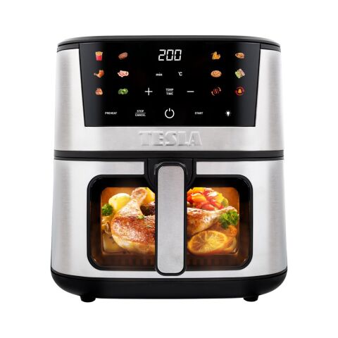 TESLA AirCook Q60 XXL Pro - multifunkční digitální horkovzdušná fritéza, rozbaleno