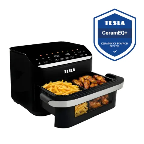 TESLA AirCook DualHeat QD575 XXL duální horkovzdušná fritéza