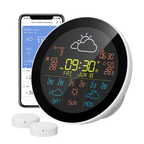 TESLA Device MS360se - chytrá WiFi meteostanice s externím senzorem, rozbaleno