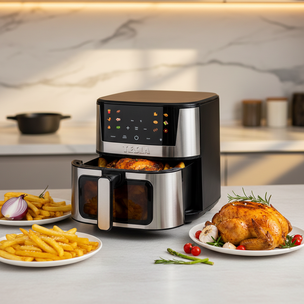 Levně TESLA AirCook Q60 XXL Pro - multifunkční digitální horkovzdušná fritéza