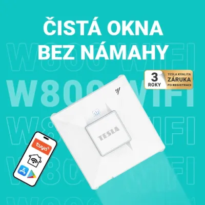 Chytrý pomocník TESLA pro čistá okna bez námahy