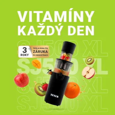 Šetrný odšťavňovač pro čerstvé šťávy TESLA SlowJuicer SJ500 XL