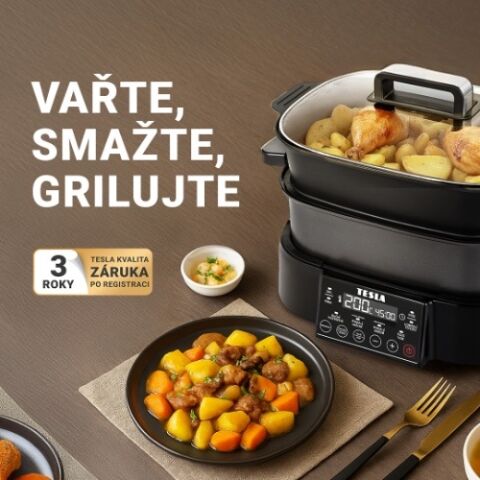 Připravujte pokrmy jako šéfkuchař s multifunkčním hrncem TESLA MultiCook M90 Grill